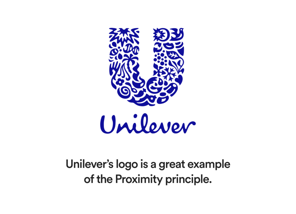 An example of the proximity principle in Unilever's logo